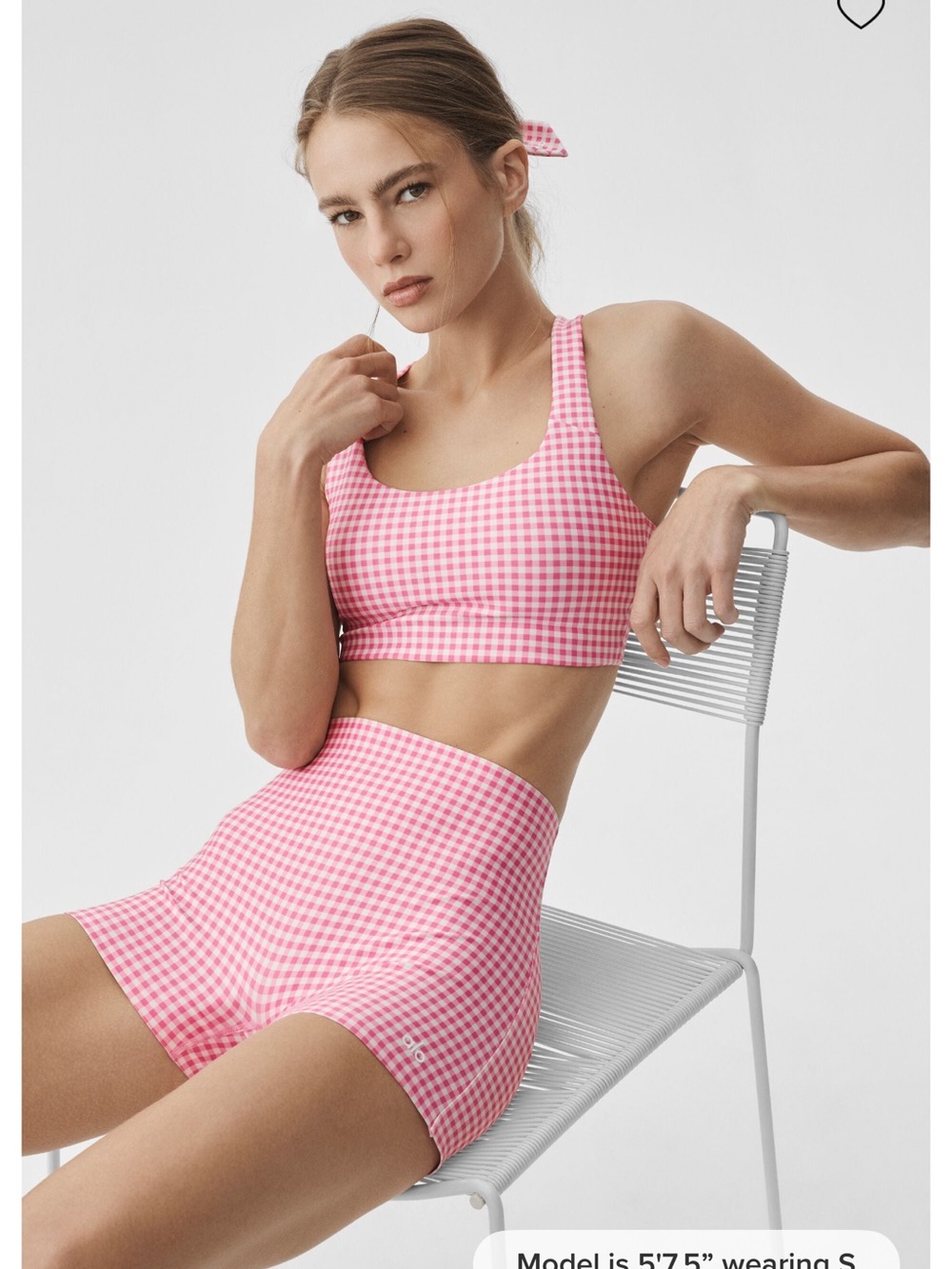 Alo Yoga Paradise Pink Gingham Set (NWT)